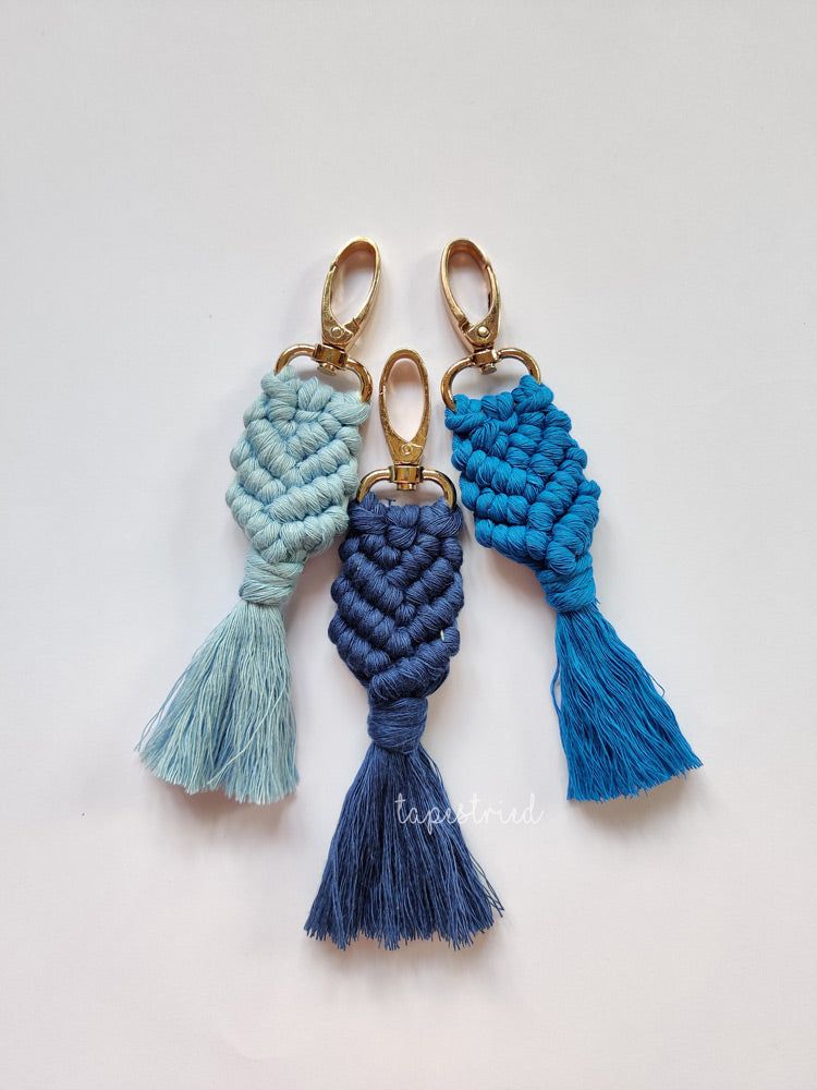 Mermaid Macrame Keychain