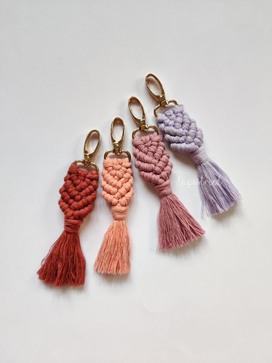 Mermaid Macrame Keychain