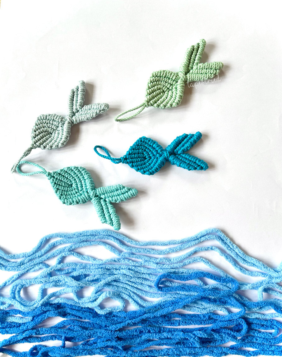 Macrame Fish Charms