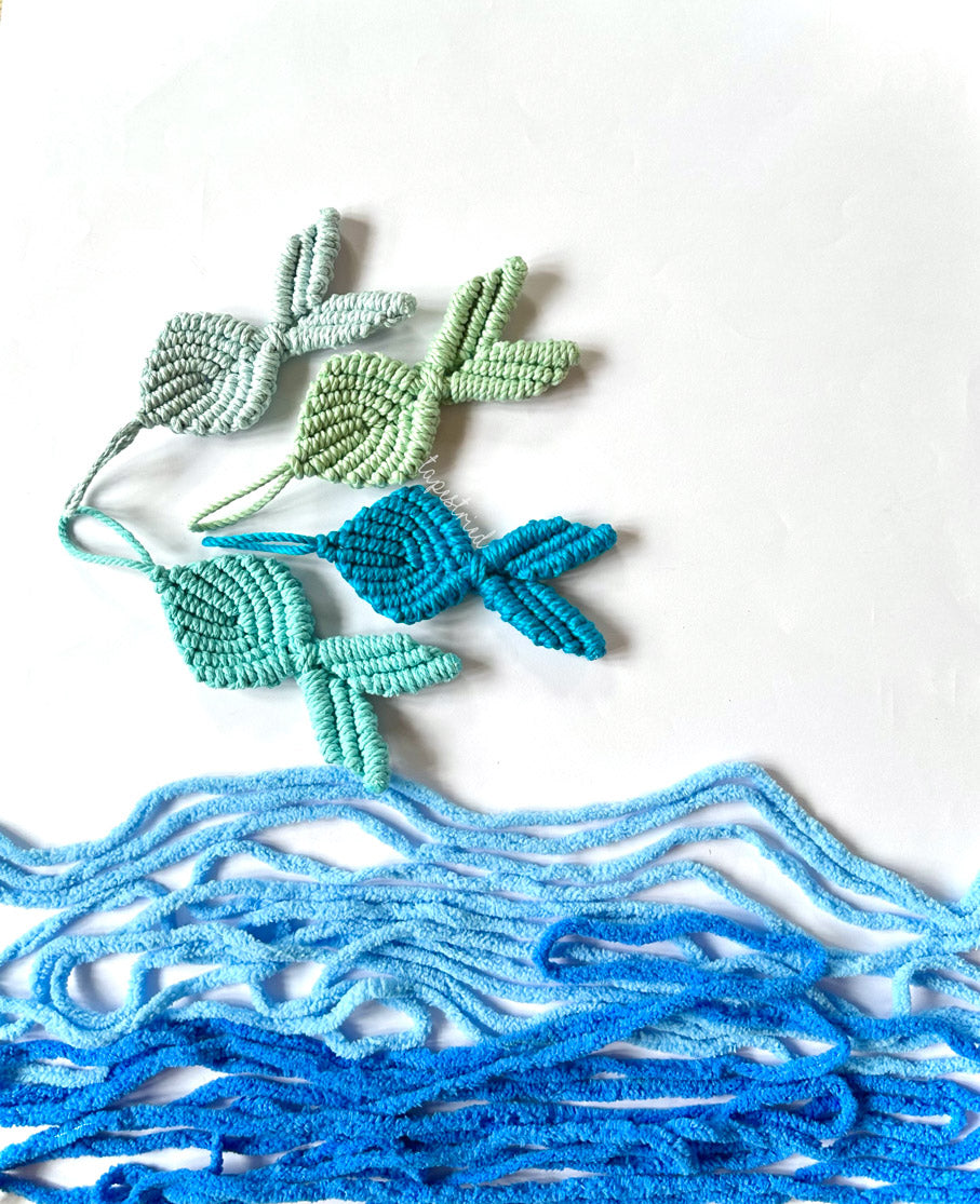 Macrame Fish Charms
