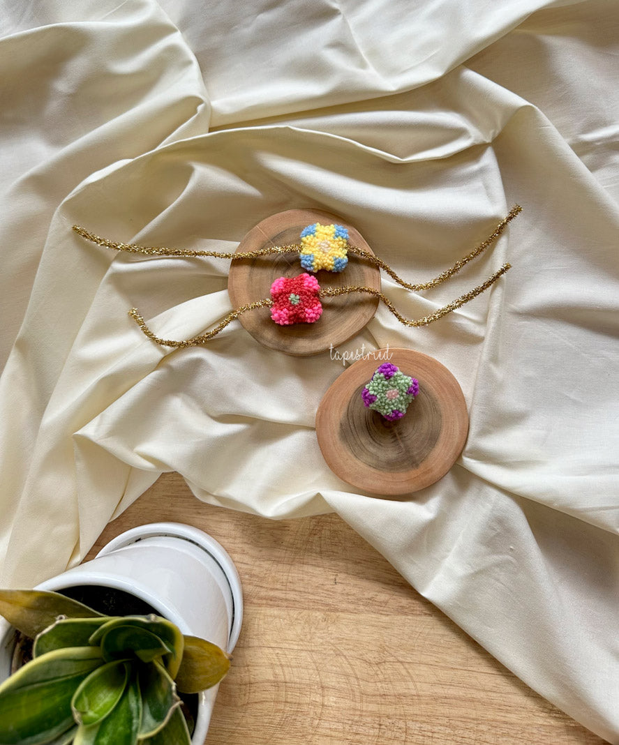 Floral Square Rakhi