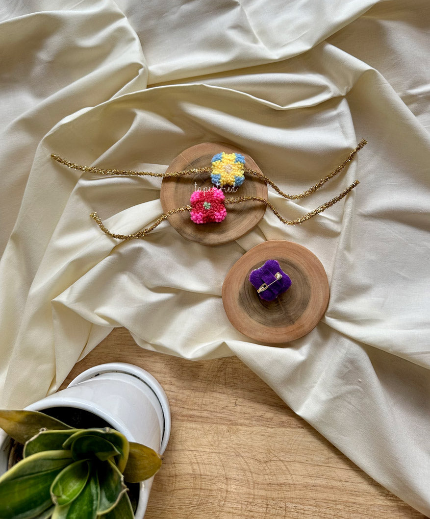 Floral Square Rakhi