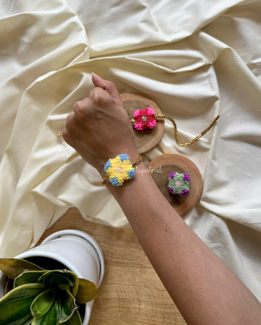 Floral Square Rakhi
